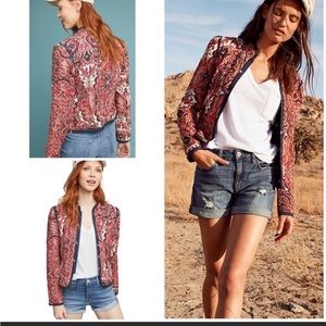 Anthropologie quilted paisley jacket